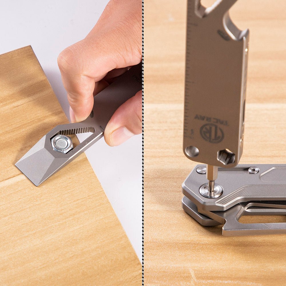 Tacray Titanium Pocket Pry Bar ¨C EDC Emergency Multitool