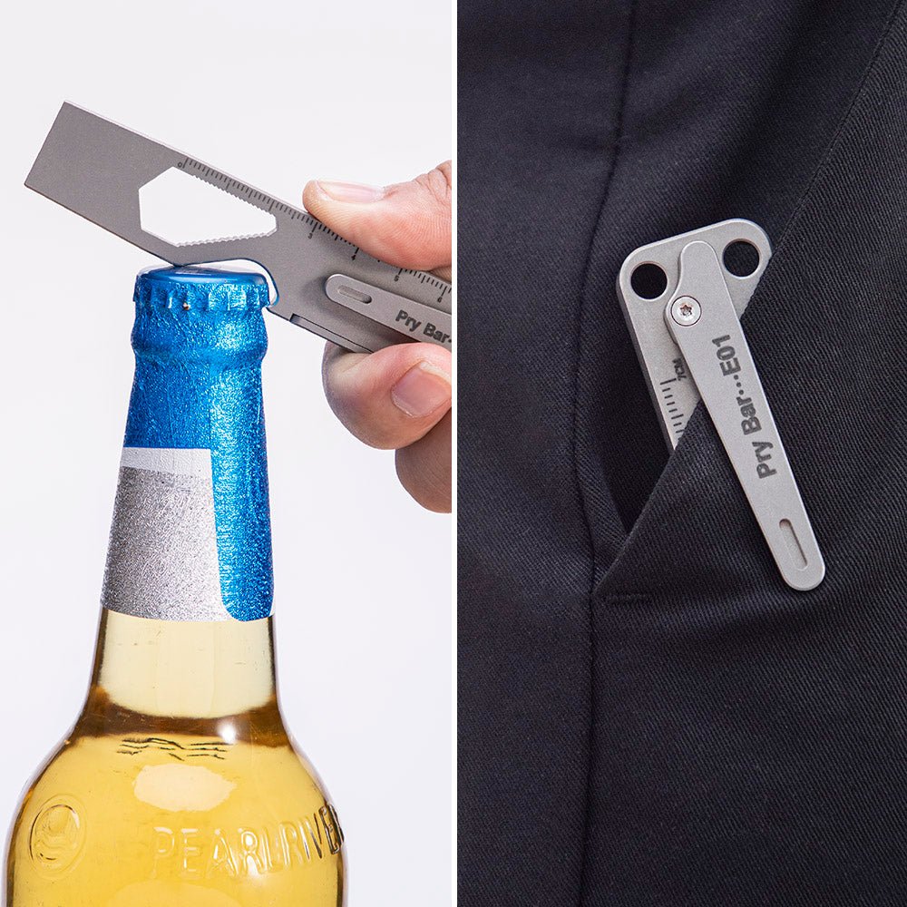 Tacray Titanium Pocket Pry Bar ¨C EDC Emergency Multitool