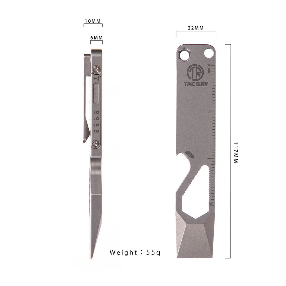 Tacray Titanium Pocket Pry Bar ¨C EDC Emergency Multitool