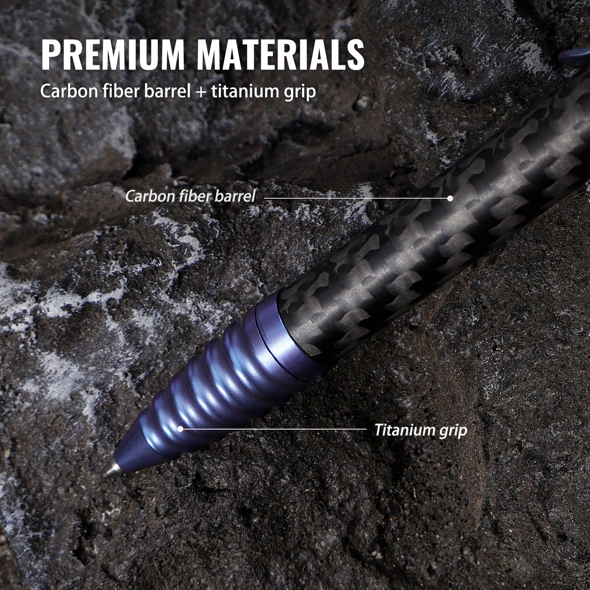 Tacray Titanium Bolt Action EDC Pen ¨C Carbon Fiber