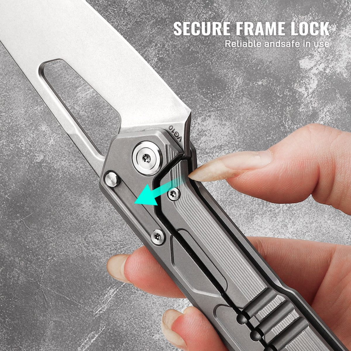 Tacray Titanium Handle Folding Chef Knife ¨C Frame Lock