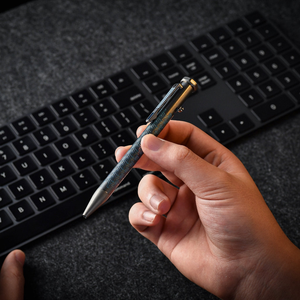 Tacray Spinium Titanium Bolt Action Pen ¨C EDC Spinner