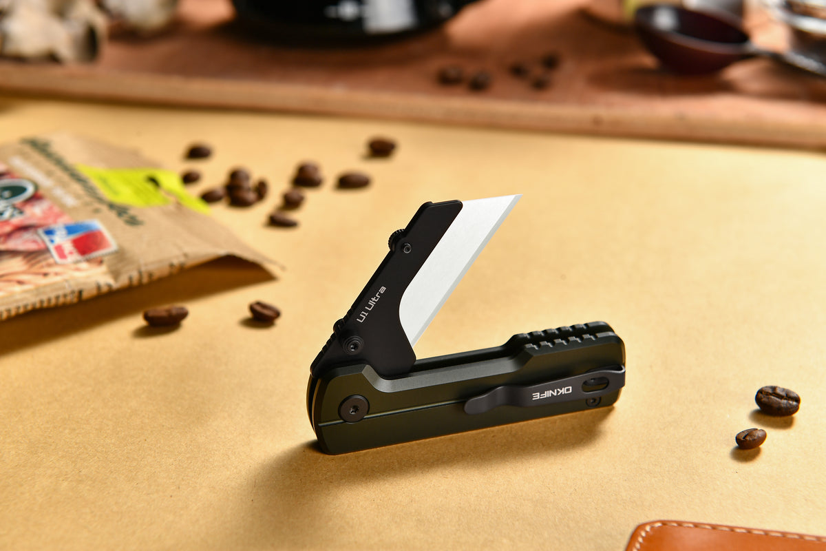 OKNIFE U1 Folding Utility Knife O-Aluminum Alloy Handle with Ceramic Blade Pocket paring knife Fishing tool
