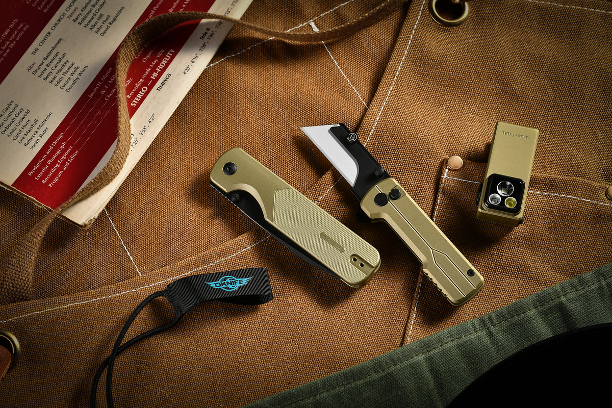 OKNIFE U1 Folding Utility Knife O-Aluminum Alloy Handle with Ceramic Blade Pocket paring knife Fishing tool