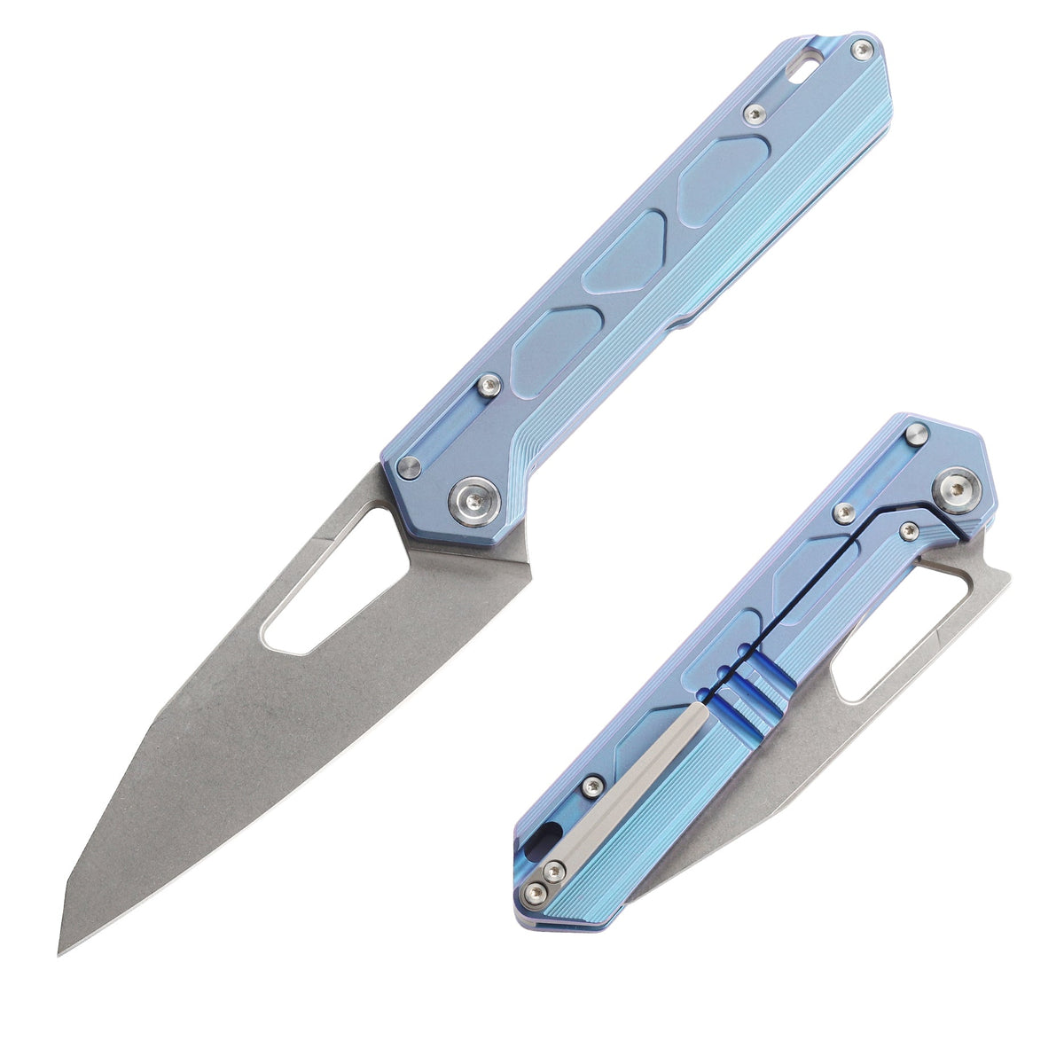 Tacray Titanium Handle Folding Chef Knife ¨C Frame Lock