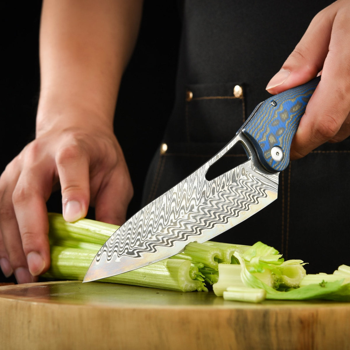 Tacray Outdoor Folding Chef Knife - Micarta Handle Edition