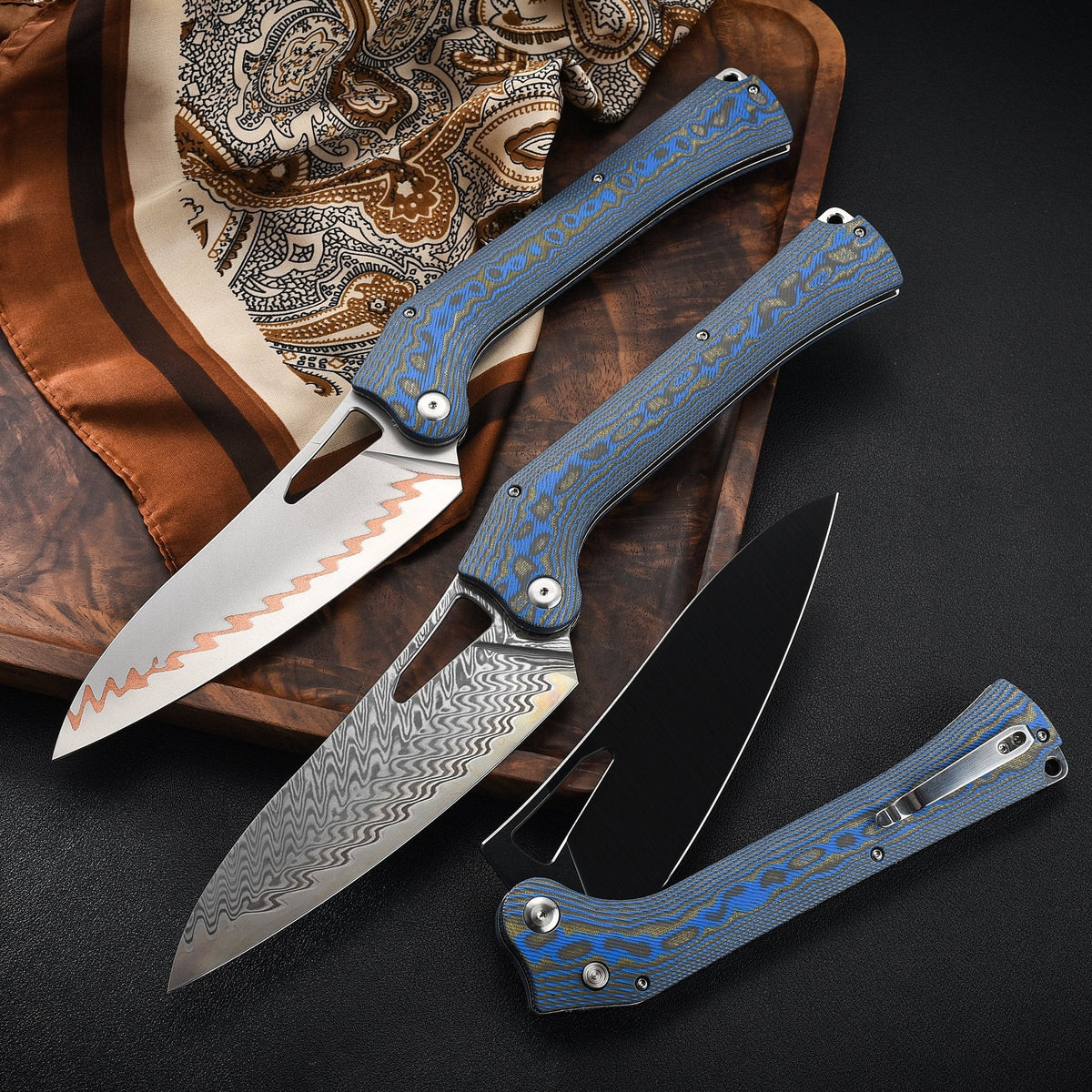 Tacray Outdoor Folding Chef Knife - Micarta Handle Edition