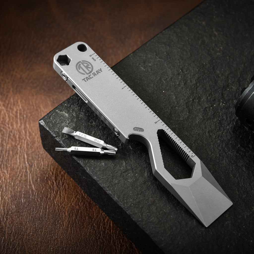 Tacray Titanium Pocket Pry Bar ¨C EDC Emergency Multitool