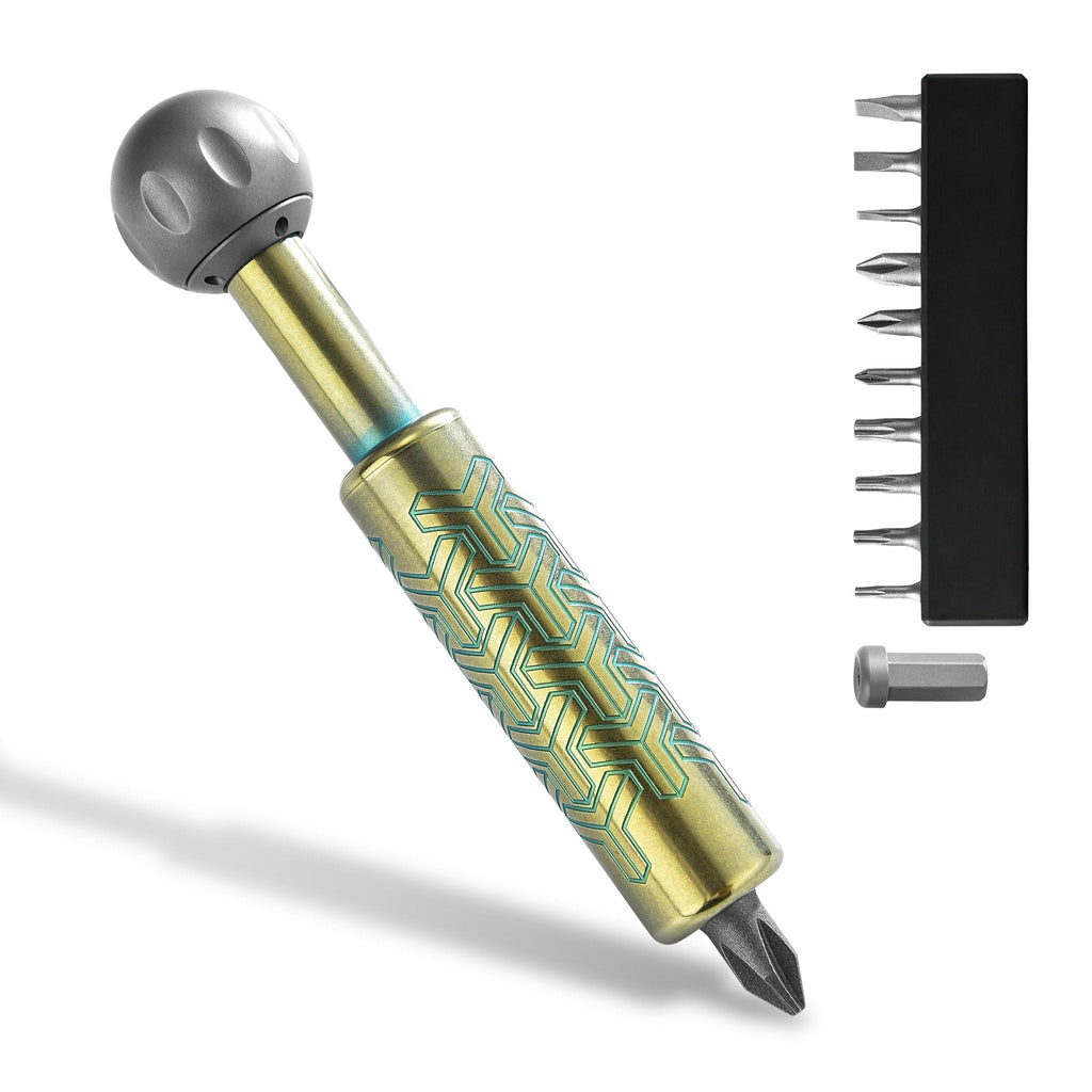 Tacray TC4 Titanium Screwdriver with Fidget Spinner and 10 Bits LSP01