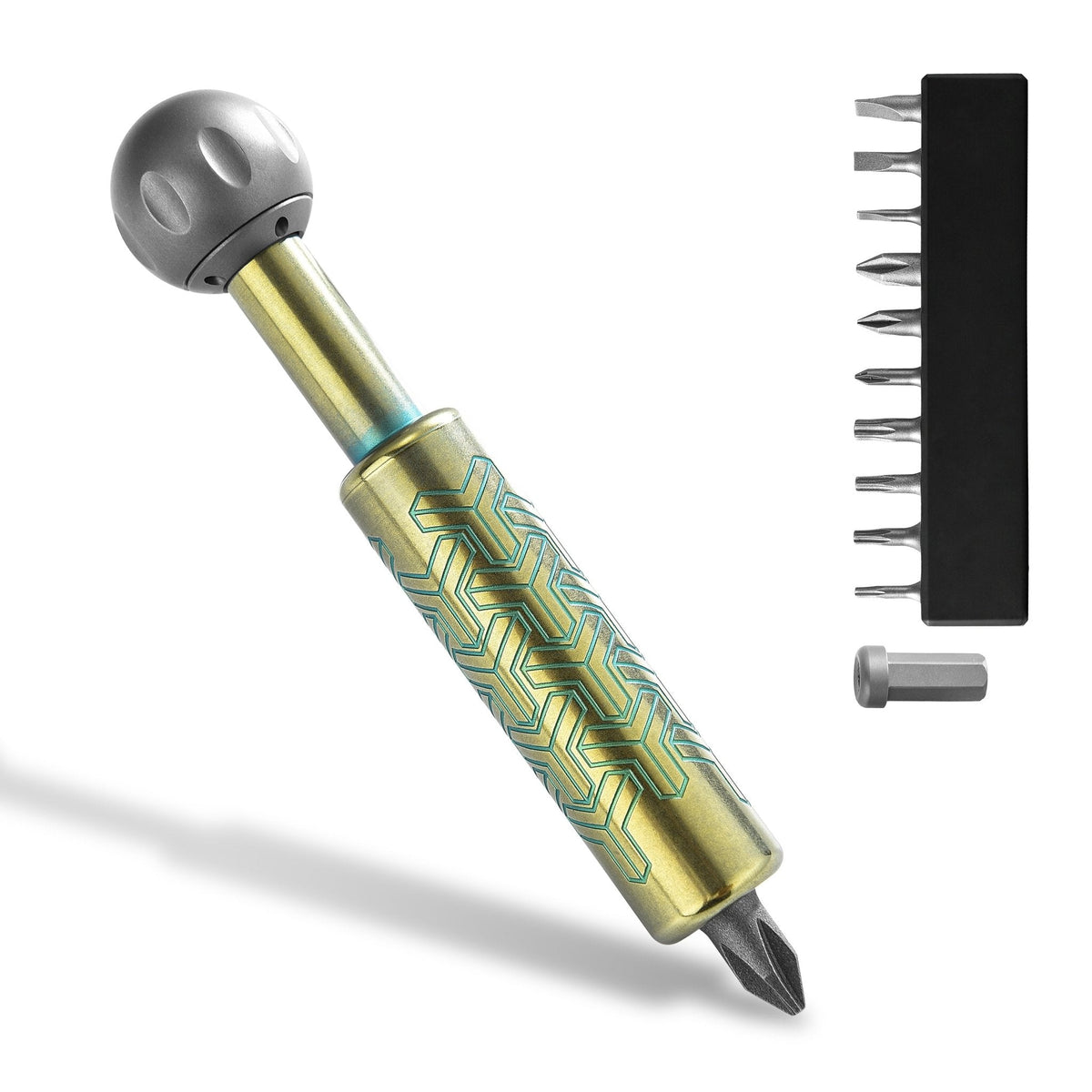 Tacray TC4 Titanium Screwdriver with Fidget Spinner and 10 Bits LSP01