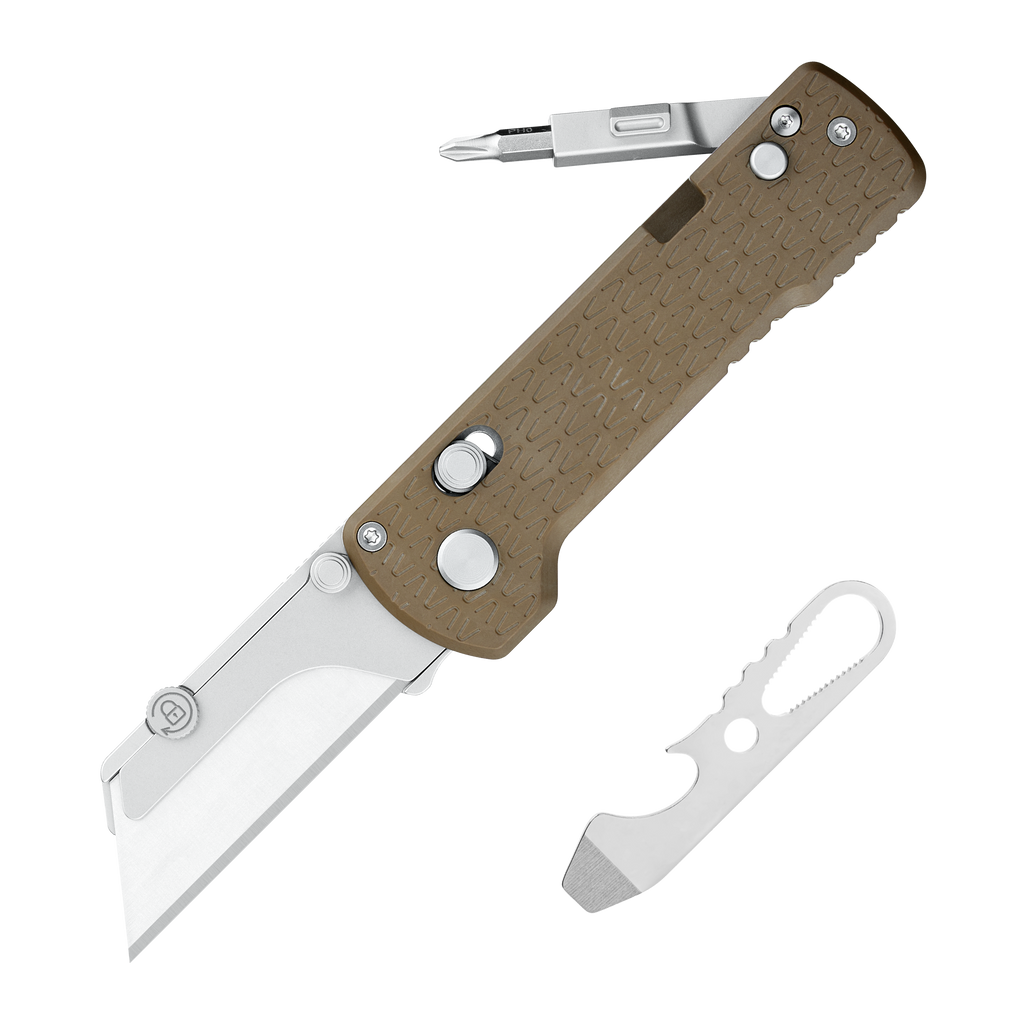 OKNIFE U1 PRO Folding Utility Knife PEI Handle Multifunctional Outdoor Camping Cutter wallpaper knife stripping Tool